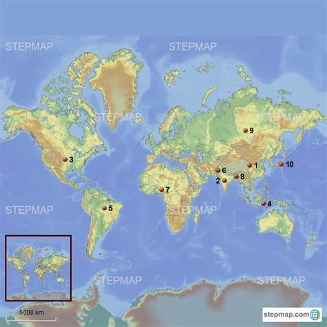 StepMap - Non-Western Humanities - Landkarte für World