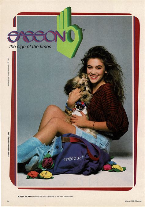 Sasson Ad From Glamour Magazine March 1989 Alisa Milano Alyssa Milano