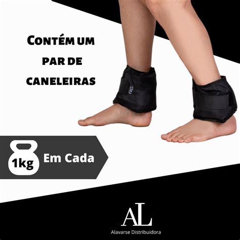 Tornozeleira Caneleira Peso Kg Par Treino Exerc Cio Crossfit Fitness