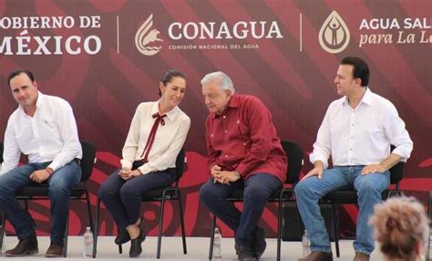 Amlo Y Claudia Sheinbaum Supervisan Proyecto De Agua Saludable En La Laguna