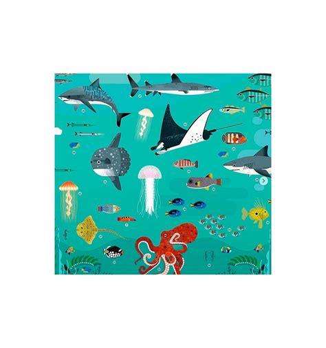 Poster Stickers Animaux Marins Poppik Autocollant Repositionnable