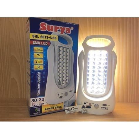 Jual LAMPU DARURAT EMERGENCY LAMP SMD LED SURYA SHL 6013 USB Shopee