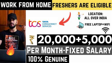 TCS Work From Home Jobs For Freshers TCS Work From Home Jobs For