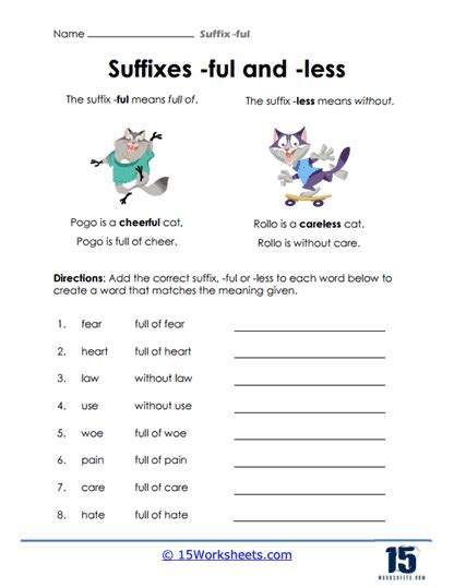 Suffix Ful Worksheets 15 Worksheets Library