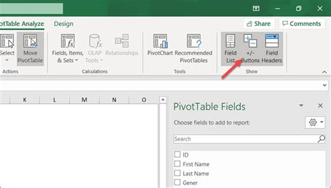 How To Show Or Hide Expand Or Collapse Buttons In Pivot Table