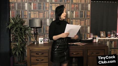 Small Dick Dirty Talking Session By Femdom Babe In Leather