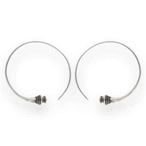 Boucles d Oreilles Argent 925 Touaregs Créoles Tam tam dans la ville