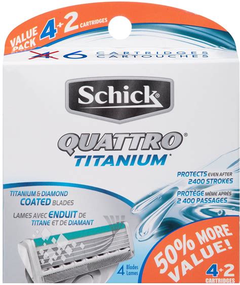 Schick Quattro Titanium Cartridges 6 ea - Walmart.com
