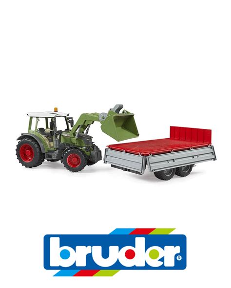 Bruder Fendt Vario 211 mit Frontlader und Bordwandanhänger