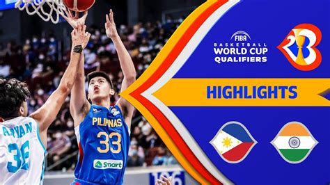 PHI IND Basketball Highlights FIBAWC 2023 Qualifiers YouTube