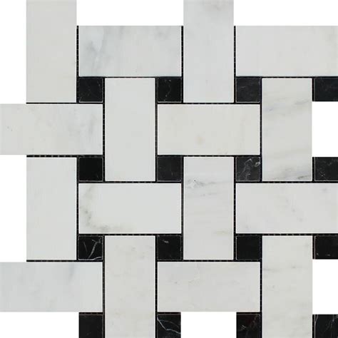 Stone And Tile Shoppe Inc Marble Basketweave Mosaic Wall And Floor Tile Wayfair