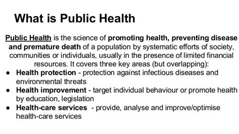 Overview Of Public Health Topics