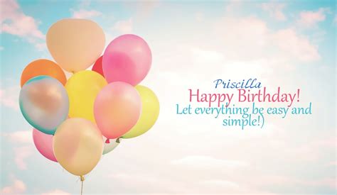 Happy Birthday Priscilla images.