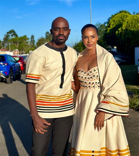 musa mthombeni wife liesl laurie celebrate  months  marriage