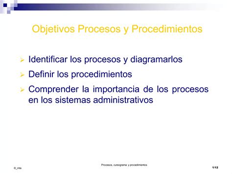 Procesos Flujogramas Y Procedimientos PPT