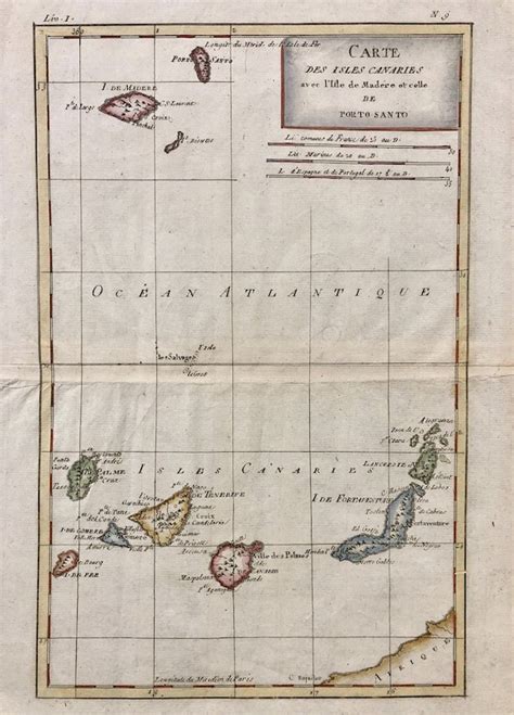 Carte Des Isles Canaries Avec L Isle De Madere Et Celle De Porto Santo