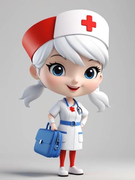 Premium Photo A 3d Cartoon Of A Nurse