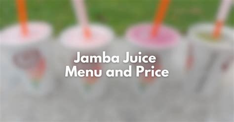 Jamba Juice Menu And Price In Philippines 2024