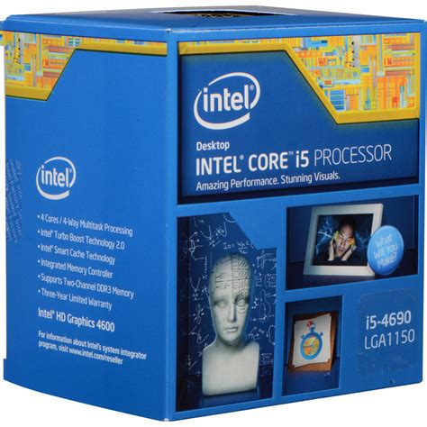 Intel Core I5 4690 3 5 GHz Quad Core LGA 1150 BX80646I54690 B H