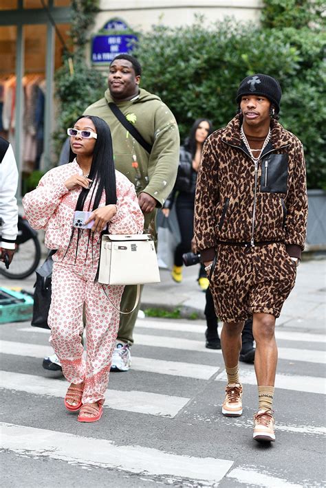 Paris France Rapper Lil Baby And His Girlfriend Jayda Cheaves Stop