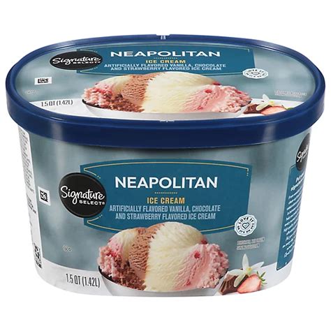 Signature Select Ice Cream Neapolitan 1 5 Quart Safeway