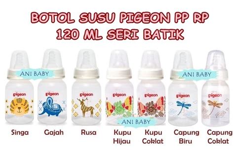 Jual Botol Susu Pigeon Peristaltic Nipple Batik Pp Rp Ml Dot Pigeon