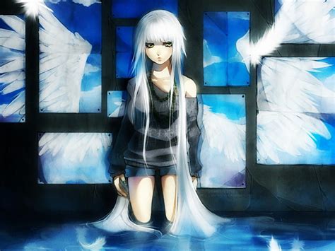 Free Download Anime Emo Angel Wings White Window Cute Angel