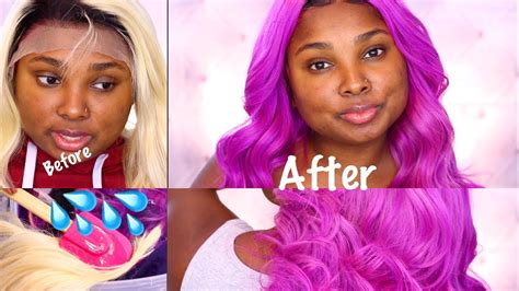 Water Color Method On A Wig How I Dye My Hair With Water Ft