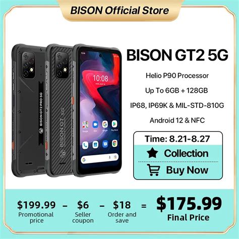 Umidigi Tel Fono Inteligente Bison Gt G Smartphone Resistente Ip