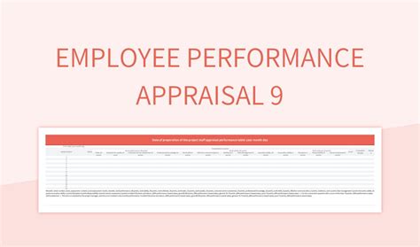 Free Employee Performance Appraisal Employee Performance Templates For ... 