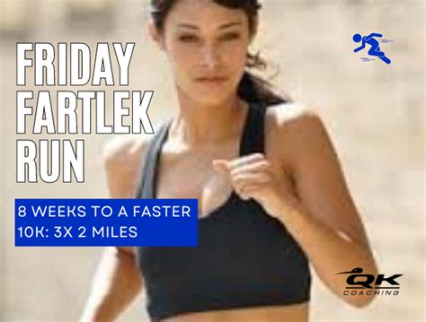 Friday Fartlek Run Weeks To A Faster K X Miles Coach Ray