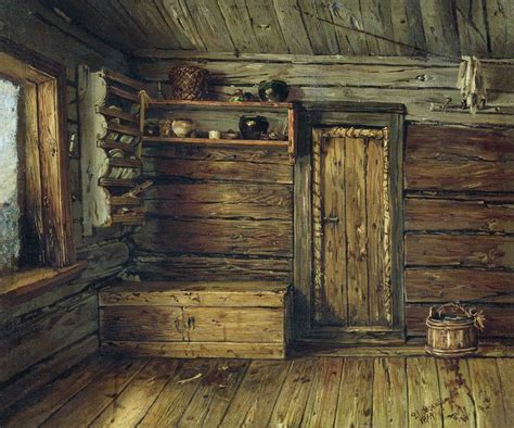 «Внутренний вид избы», Василий Максимович Максимов — описание картины