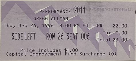 Gregg Allman Concert & Tour History | Concert Archives