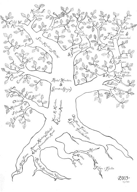 Family Tree Coloring Page Lds