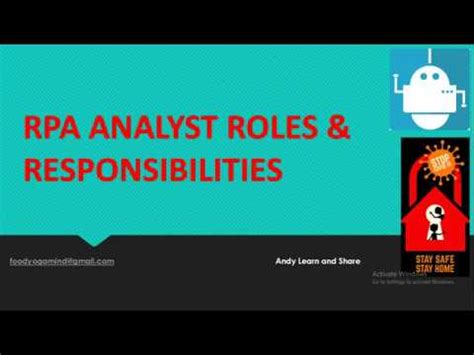 Roles And Responsibilities Of BA In RPA RPA Business Analyst Job