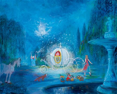 A Dream Is A Wish Your Heart Makes Cinderella Giclee On Canvas By