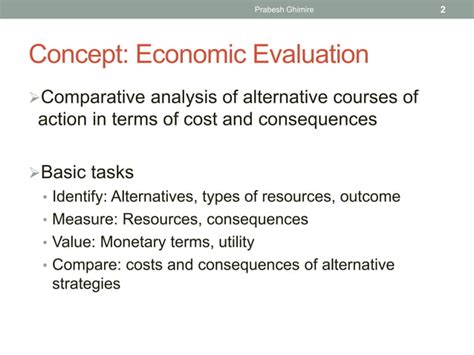 Concept Of Economic Evaluation In Health Care Ppt