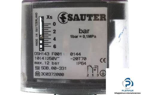 SAUTER DSH 143 F001 PRESSURE SWITCH - Platinum International