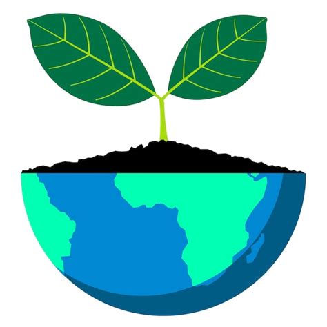 Un Primer Plano De Una Planta Que Crece Fuera De Un Globo Vector Premium