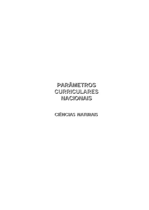 Parâmetros Curriculares Nacionais Ciências Naturias PPT