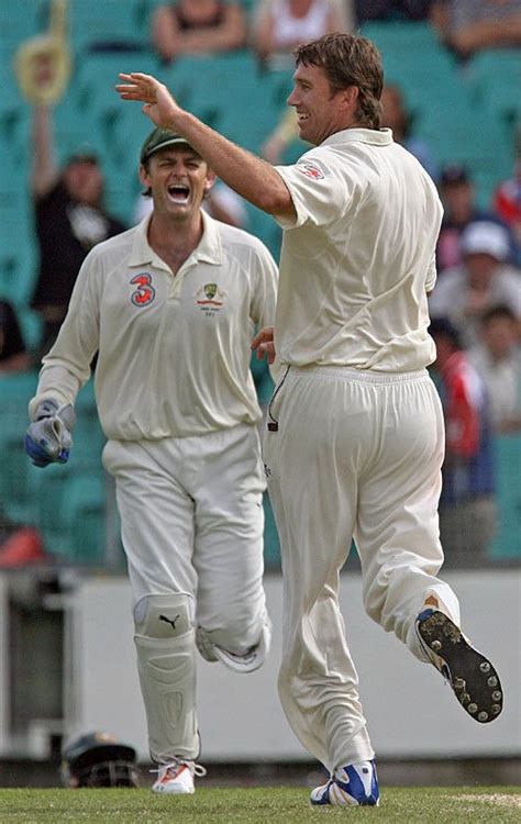 Glenn McGrath celebrates the wicket of Ian Bell | ESPNcricinfo.com