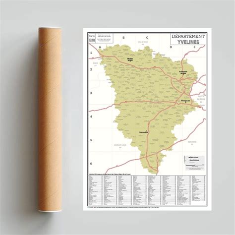 78 - Département des Yvelines - Carte géographique 