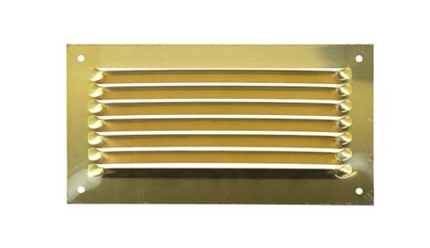 Grille métal sans moustiquaire 190x100mm finition laiton DMO