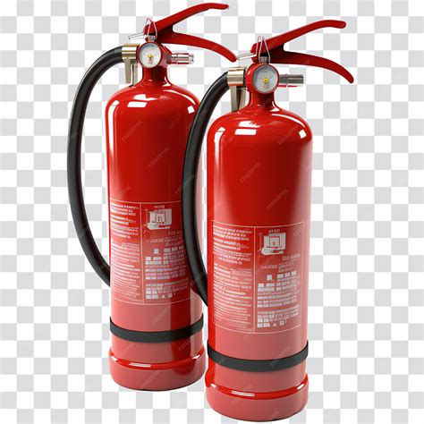 Premium Psd Fire Extinguishers Isolated On White Background Various Types Of Extinguishers