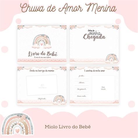 Arco Irís Chuva de Amor Livro e Cadern do Beb Arq Digita