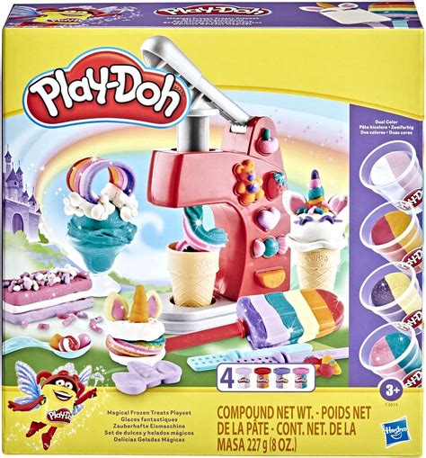 ZESTAW PLAY DOH MAGICZNA LODZIARNIA TĘCZOWE LODY UNICORN 4 tuby 8