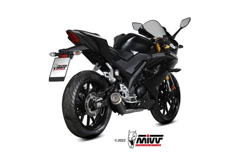 Mivv GP Pro Black Volledig Uitlaatsysteem Met E Keur Yamaha YZF R 125