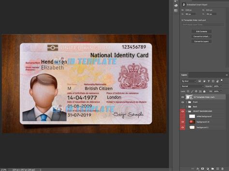 Uk Id Card Psd Template Driving License Template