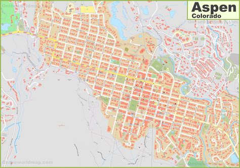 Large detailed map of Aspen - Ontheworldmap.com