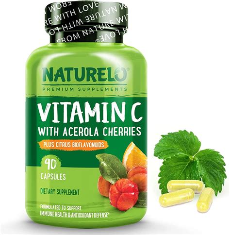 NATURELO Vitamin C With Organic Acerola Cherry Extract And Citrus